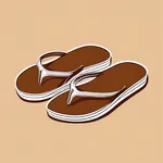 brown flip-flops image